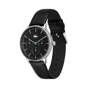 Lacoste Club Multidial Black Dial Black Leather Strap Watch for Men - 2011226 Authentic Buy Shop Now