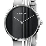 Calvin Klein Drift Black Dial Silver Steel Strap Watch for Women - K6S2N111 Authentic Buy Shop Now