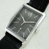 Calvin Klein Window Black Dial Black Leather Strap Watch for Men - K2M23107 Authentic Buy Shop Now