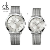 Calvin Klein Minimal Silver Dial Silver Mesh Bracelet Watch for Men - K3M21126 Authentic Buy Shop Now