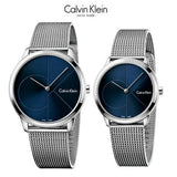 Calvin Klein Minimal Blue Dial Silver Mesh Bracelet Watch for Women - K3M2212N Authentic Buy Shop Now