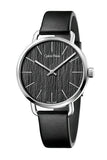 Calvin Klein Even Black Dial Black Leather Strap Watch for Women - K7B211C1 Authentic Buy Shop Now
