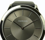 Calvin Klein Minimal Black Dial Black Leather Strap Watch for Men - K3M211C4 Authentic Buy Shop Now