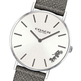 Coach Perry White Dial Grey Leather Strap Watch for Women - 14503155 Authentic Buy Shop Now