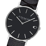 Coach Charles Black Dial Black Leather Strap Watch for Men - 14602157 Authentic Buy Shop Now