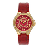 Michael Kors Camille Three-Hand Red Dial Red Leather Strap Watch for Women - MK4750 Authentic Buy Shop Now