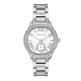Michael Kors Sage Three-Hand White Dial Silver Steel Strap Watch for Women - MK4807 Authentic Buy Shop Now