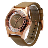 Marc Jacobs Henry Dinky Skeleton Beige Dial Beige Leather Strap Watch for Women - MBM1245 Authentic Buy Shop Now