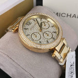 Michael Kors Parker Gold Dial Gold Steel Strap Watch for Women - MK5856 Authentic Buy Shop Now