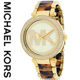 Michael Kors Parker Chronograph Gold Dial Two Tone Steel Strap Watch for Women - MK6109 Authentic Buy Shop Now