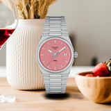 Tissot PRX Quartz Pink Dial Silver Steel Strap Watch for Women - T137.210.11.331.00 Authentic Buy Shop Now