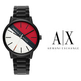 Armani Exchange Cayde Multicolor Dial Black Steel Strap Watch For Men - AX2725 Authentic Buy Shop Now
