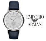 Emporio Armani Renato White DIal Blue Leather Strap Watch For Men - AR11119 Authentic Buy Shop Now