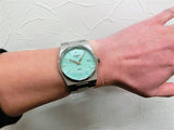 Tissot PRX Quartz Light Green Dial Silver Steel Strap Watch for Men - T137.410.11.091.01 Authentic Buy Shop Now