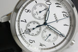 Fossil Neutra Chronograph White Dial Black Leather Strap Watch for Men - FS6023 Authentic Buy Shop Now