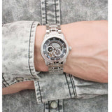Bulova BVA Dual Aperture Black Dial Silver Steel Strap Watch for Men - 96A119 Authentic Buy Shop Now