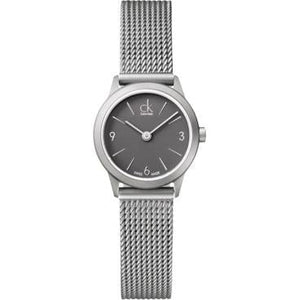 Calvin Klein Minimal Grey Dial Silver Mesh Bracelet Watch for Men - K3M51154 Authentic Buy Shop Now
