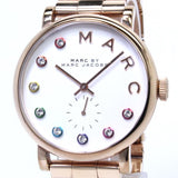 Marc Jacobs Baker White Dial Rose Gold Steel Strap Watch for Women - MBM3441 Authentic Buy Shop Now