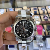 Guess Commander Chronograph Black Dial Silver Steel Strap Watch for Men - GW0056G1 Authentic Buy Shop Now