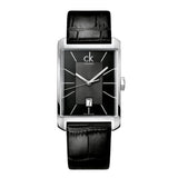 Calvin Klein Window Black Dial Black Leather Strap Watch for Men - K2M21107 Authentic Buy Shop Now