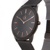 Calvin Klein Minimal Black Dial Black Mesh Bracelet Watch for Men - K3M21421 Authentic Buy Shop Now