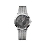 Calvin Klein Minimal Grey Dial Silver Mesh Bracelet Watch for Women - K3M23124 Authentic Buy Shop Now