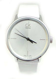 Calvin Klein Accent White Dial White Leather Strap Watch for Women - K2Y2Y1K6 Authentic Buy Shop Now