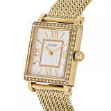 Guess White Dial Gold Mesh Bracelet Watch For Women - W0826L2 Authentic Buy Shop Now