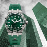 Maurice Lacroix Aikon Venturer Green Dial Green Rubber Strap Watch for Men - AI6057-SSL50-630-5 Authentic Buy Shop Now