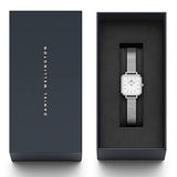 Daniel Wellington Quadro Studio White Dial Silver Mesh Bracelet Watch For Women - DW00100521 Authentic Buy Shop Now