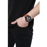 Gucci G-Timeless Chronograph Black Dial Brown Leather Strap Watch For Men - YA126271 Authentic Buy Shop Now