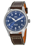 IWC Pilot's Mark XVIII Le Petit Prince Blue Dial Brown Leather Strap Watch for Men - IW327004 Authentic Buy Shop Now