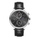 IWC Portofino Chronograph Black Dial Black Leather Strap Watch for Men - IW391008 Authentic Buy Shop Now