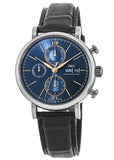 IWC Portofino Chronograph Blue Dial Black Leather Strap Watch for Men - IW391036 Authentic Buy Shop Now