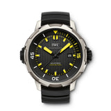 IWC Aquatimer Automatic 2000 Black Dial Black Rubber Strap Watch for Men - IW358001 Authentic Buy Shop Now