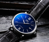 IWC Portofino '150 Years Edition' Automatic Blue Dial Black Leather Strap Watch for Men - IW356518 Authentic Buy Shop Now