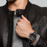 IWC Portofino Chronograph Black Dial Black Leather Strap Watch for Men - IW391008 Authentic Buy Shop Now