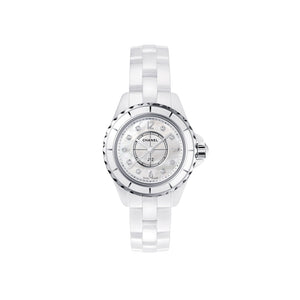 Chanel J12 Quartz Diamonds White Dial White Steel Strap Watch for Women - J12 H5703 Authentic Buy Shop Now