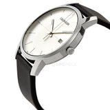 Calvin Klein City White Dial Black Leather Strap Watch for Men - K2G2G1CD Authentic Buy Shop Now