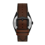 Fossil Everett Automatic Analog Black Dial Brown Leather Strap Watch for Men - ME3207 Authentic Buy Shop Now