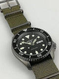 Seiko 5 Sport Automatic Black Dial Green Nylon Strap Watch For Men - SRPD65K4 Authentic Buy Shop Now