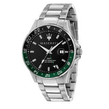 Maserati SFIDA Chronograph Black Dial Silver Steel Strap Watch For Men - R8853140005 Authentic Buy Shop Now