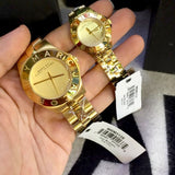 Marc Jacobs Blade Gold Dial Gold Steel Strap Watch for Women - MBM3126 Authentic Buy Shop Now