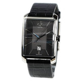 Calvin Klein Window Black Dial Black Leather Strap Watch for Men - K2M21107 Authentic Buy Shop Now