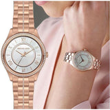 Michael Kors Lauryn Mother of Pearl Dial Rose Gold Steel Strap Watch for Women - MK3716 Authentic Buy Shop Now