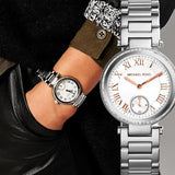 Michael Kors Skylar Quartz White Dial Silver Steel Strap Watch For Women - MK5970 Authentic Buy Shop Now