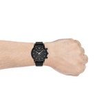 Emporio Armani Dress Chronograph Black Dial Black Leather Strap Watch For Men - AR1918 Authentic Buy Shop Now