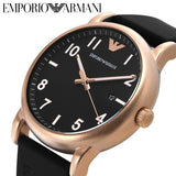 Emporio Armani Luigi Quartz Black Dial Black Rubber Strap Watch For Men - AR11097 Authentic Buy Shop Now