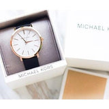 Michael Kors Jaryn Quartz White Dial Black Leather Strap Watch For Women - MK2472 Authentic Buy Shop Now
