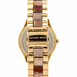 Michael Kors Slim Runway Gold Dial Two Tone Steel Strap Watch for Women - MK4300 Authentic Buy Shop Now